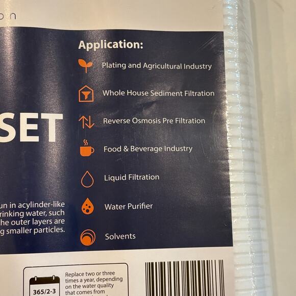 Grooved Sediment Water Filter 1 Micron 10" x 2.5" 6 PACK by Aquaboon + BONUS - Picture 7 of 7